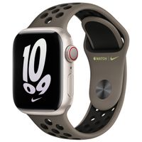 Apple Bracelet Nike Sport Apple Watch Series 1 t/m 9 / SE (38/40/41 mm) | Series 10 / 11 (42 mm) - Olive Grey / Black