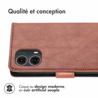 imoshion Étui de télephone portefeuille Motorola Moto G85 - Marron