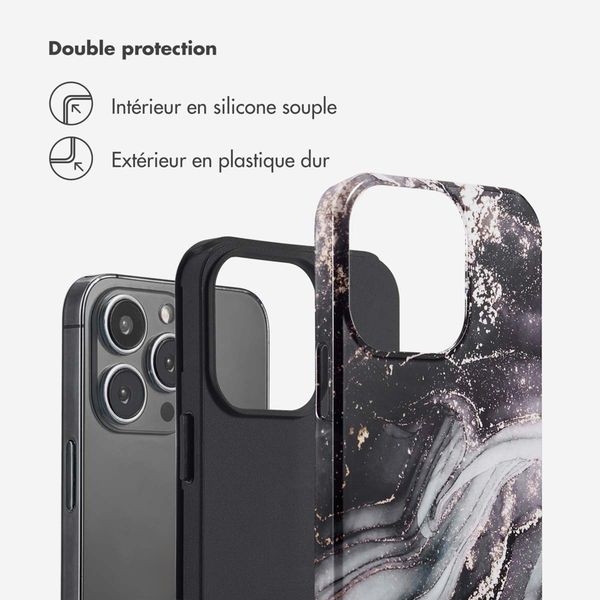 Selencia Coque arrière Vivid Apple iPhone 13 Pro - Chic Marble Black