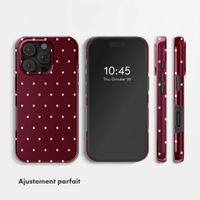 Selencia Coque arrière Vivid Apple iPhone 16 Pro Max - Happy Dots Burgundy