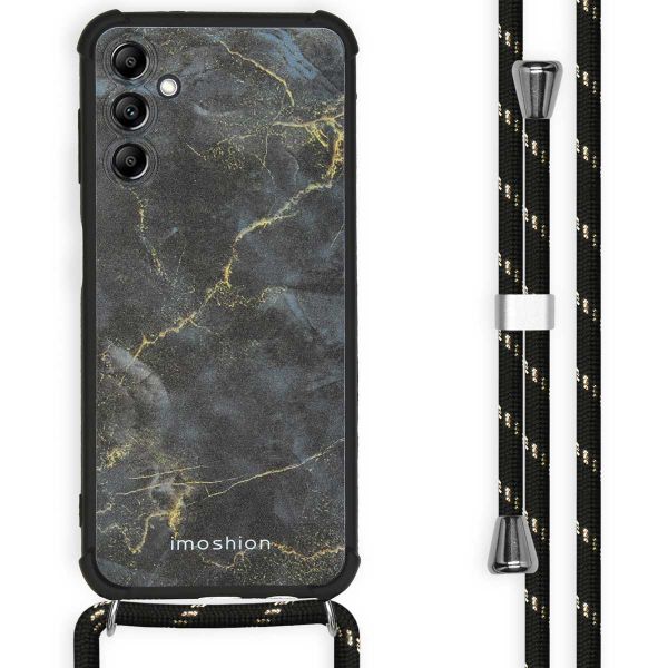 imoshion Coque Design avec cordon Samsung Galaxy A14 (5G/4G) - Black Marble