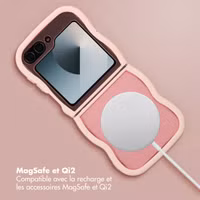 Selencia Coque arrière Wavy avec MagSafe Samsung Galaxy Z Flip 6 - Soft Pink