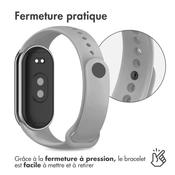 imoshion Bracelet sport en silicone Xiaomi Smart Band 8 / 9 - Gris