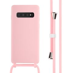 imoshion ﻿Coque en silicone avec cordon Samsung Galaxy S10 - Rose