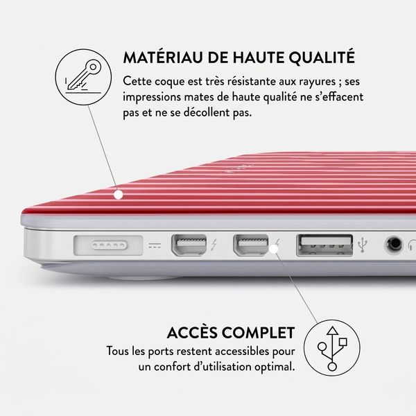 Burga Coque Rigide Apple MacBook Air 13 pouces (2022 / 2024 M3 / 2025 M4 / 2026 M5) - Strawberry Jam