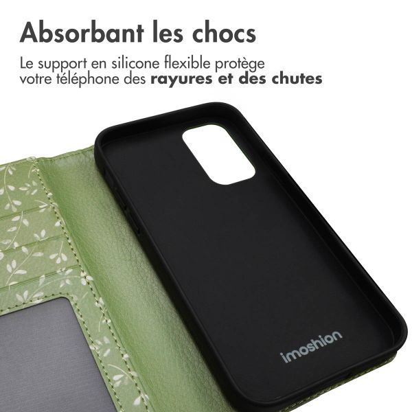 imoshion Étui de télephone portefeuille Design Samsung Galaxy A33 - Green Flowers