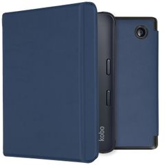 imoshion Étui de liseuse portefeuille Slim Hard Kobo Libra 2 / Tolino Vision 6 - Bleu foncé