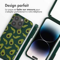 imoshion Coque design en silicone avec cordon iPhone 14 Pro - Avocado Green