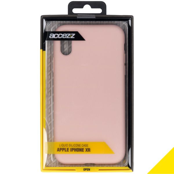 Accezz Coque Liquid Silicone Apple iPhone Xr - Rose