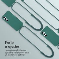 imoshion Coque de couleur avec cordon amovible Samsung Galaxy A55 - Vert foncé