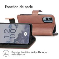 imoshion Étui de téléphone portefeuille Luxe Nokia X30 - Brun