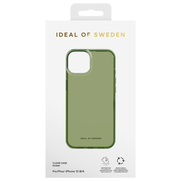 iDeal of Sweden Coque Clear iPhone 14 - Khaki