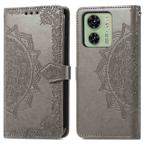 imoshion Etui de téléphone portefeuille Mandala Motorola Edge 40 - Gris