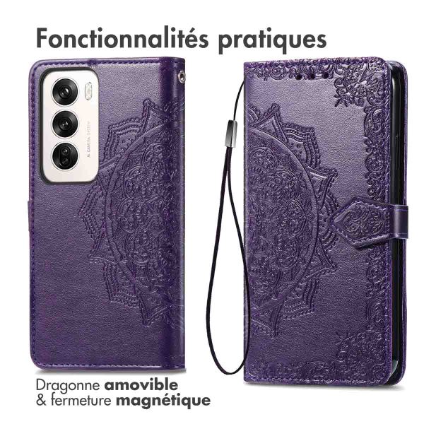 imoshion Etui de télephone Mandala Oppo Reno 12 Pro - Violet