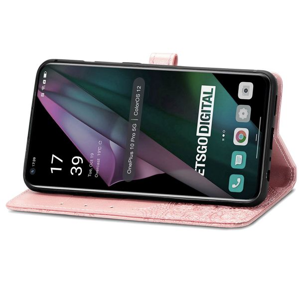 imoshion Etui de téléphone portefeuille Mandala OnePlus 10 Pro - Rose Dorée