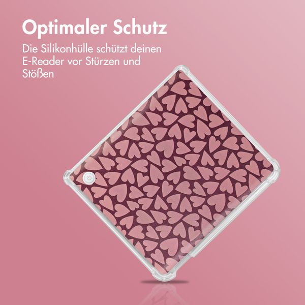 imoshion Coque Design Clear Kobo Libra Colour - Hearty Blush