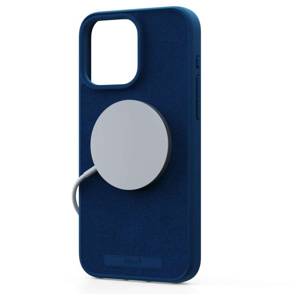 Njorð Collections Coque daim Comfort+ MagSafe iPhone 15 Pro Max - Blue