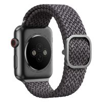 Uniq Bracelet tressé Aspen Apple Watch Series 1 t/m 9 / SE (38/40/41 mm) | Series 10 / 11 (42 mm) - Granite Grey