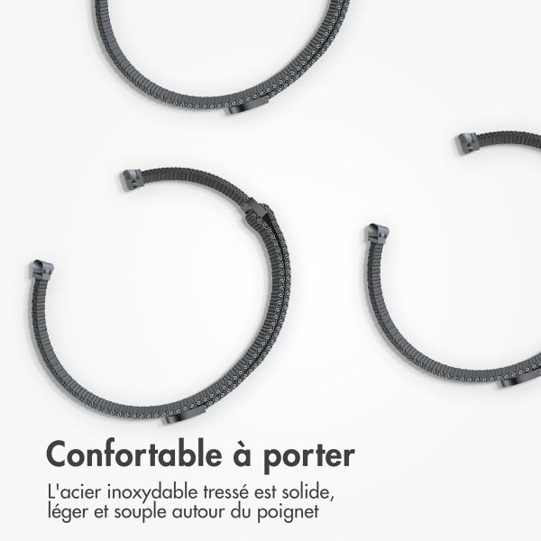 imoshion Bracelet magnétique milanais Apple Watch Series 1 - 9 / SE (38/40/41 mm) | Series 10 / 11 (42 mm) - Taille S - Space Grey