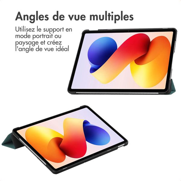 imoshion Coque tablette Trifold Xiaomi Redmi Pad 2 Pro - Vert foncé