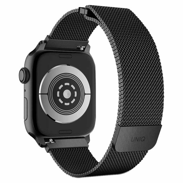 Uniq Bracelet Dante Mesh Milanese en acier Apple Watch Series 1 t/m 11 / SE / Ultra (44/45/46/49 mm) - Graphite