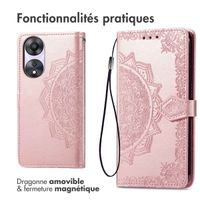 imoshion Etui de téléphone portefeuille Mandala Oppo A78 (4G) - Rose Dorée