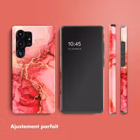Selencia Coque arrière Vivid Samsung Galaxy S25 Ultra - Rosy Marble