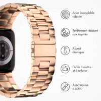 imoshion Bracelet en acier Apple Watch Series 1 á 11 / SE / Ultra (44/45/46/49 mm) - Rose Dorée