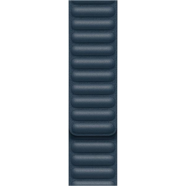 Apple Leather Link Apple Watch Series 1-10 / SE / Ultra (2) - 42/44/45/46/49 mm - Taille M/L - Baltic Blue