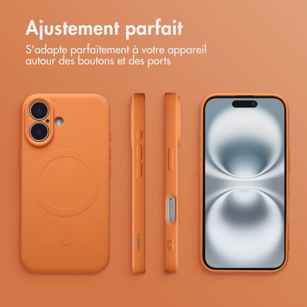 imoshion Coque Couleur avec MagSafe Apple iPhone 16 - Neon Orange