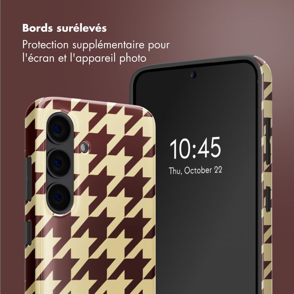 Selencia Coque arrière Vivid Samsung Galaxy S24 - Pied-de-Poule