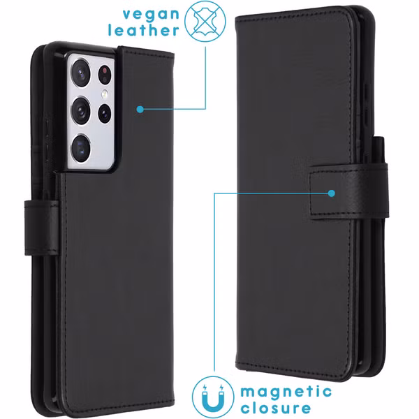 imoshion Étui de télephone portefeuille de luxe Samsung Galaxy S21 Ultra - Noir