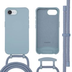 imoshion Coque arrière Color avec cordon amovible et MagSafe Apple iPhone 16e - Ash Blue