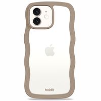 Holdit Coque Wavy Apple iPhone 12 (Pro) - Mocha Brown / Transparent
