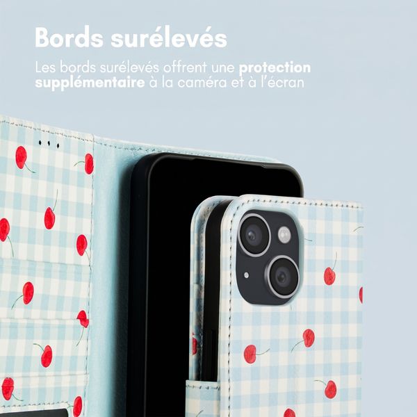 imoshion Étui de télephone portefeuille Design Apple iPhone 13 - Cherry Check