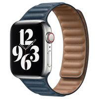 Apple Leather Link Apple Watch Series 1 á 9 / SE (38/40/41 mm) | Series 10 (42 mm) - Taille M/L - Baltic Blue