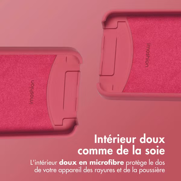 imoshion Coque arrière Color avec cordon amovible et MagSafe Apple iPhone 16e - Red Raspberry