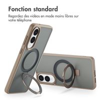 Accezz Coque Ring Stand avec MagSafe Samsung Galaxy S25 Edge - Marron