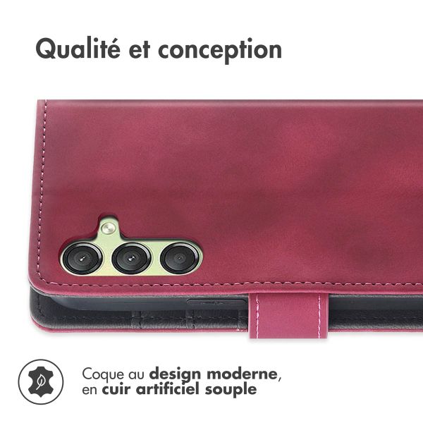 imoshion Etui de téléphone portefeuille avec cordon Samsung Galaxy A25 (5G) - Rouge