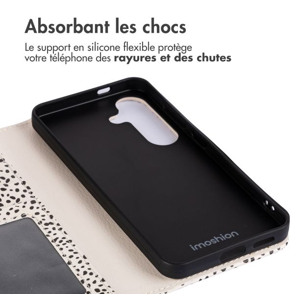 imoshion Étui de téléphone portefeuille Design Samsung Galaxy S25 - Desert Dots