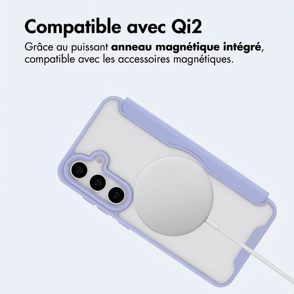 imoshion Bookcase transparente avec MagSafe Samsung Galaxy S25 / S24 - Lilas