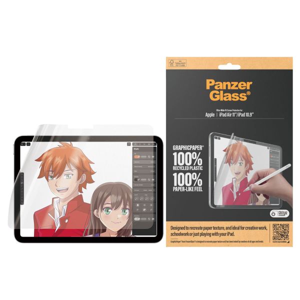 PanzerGlass Protection d'écran GraphicPaper Ultra-Wide Fit Apple iPad Air 11 pouces (2025) M3 / (2024) M2 / iPad 11 (2025) A16 / iPad 10 (2022)
