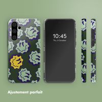 Selencia Coque arrière Vivid Samsung Galaxy A55 - Wavy Smiley Green