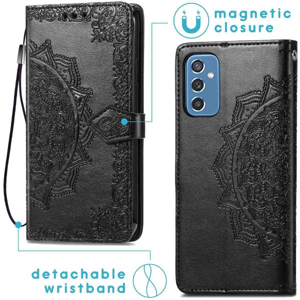 imoshion Etui de téléphone portefeuille Mandala Samsung Galaxy M52 - Noir