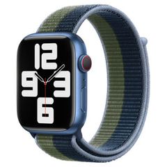 Apple Bracelet Sport Loop Apple Watch Series 1 t/m 11 / SE / Ultra (44/45/46/49 mm) - Abyss Blue/Moss Green