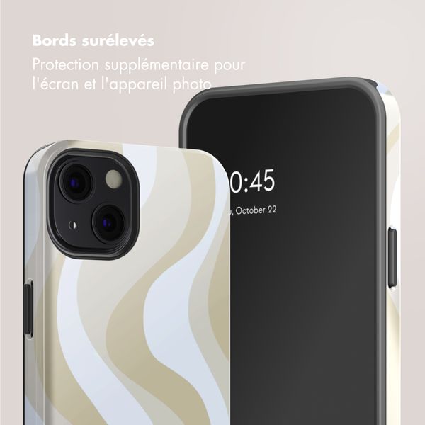 Selencia Coque arrière Vivid avec MagSafe Apple iPhone 13 - Desert Waves Beige