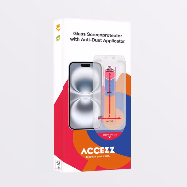 Accezz Protection d’écran en verre trempé avec filtre de confidentialité + Applicateur Apple iPhone 16 Pro Max