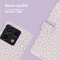 imoshion Étui de téléphone portefeuille Design Xiaomi Redmi Note 13 Pro (5G) / Poco X6 - White Daisy