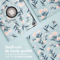 imoshion Coque tablette Design rotatif à 360° Apple iPad 6 (2018) 9.7 pouces / iPad 5 (2017) 9.7 pouces - Flowers