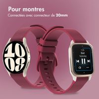 imoshion Bracelet sport en silicone avec boucle - Connexion universelle 20 mm - Rouge foncé